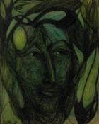 GOLDA ROSE (1921-2016) PEN AND GREEN WASH ?Spirit of Sagittari(us)? Signed, titled verso 12 ¼? x