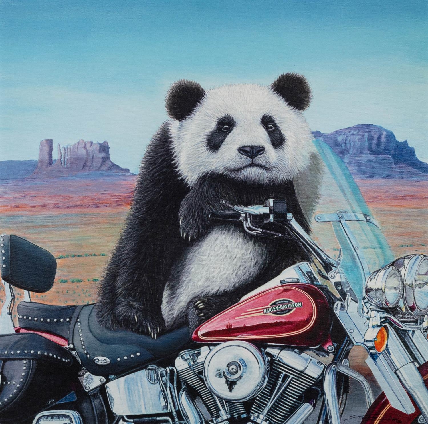 STEVE TANDY (b.1973) ARTIST SIGNED LIMITED EDITION COLOUR PRINT ?Born to be Wild?, (149/150), with