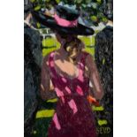 SHEREE VALENTINE DAINES (b.1959) OIL ON BORAD ?Ascot Beauty? Initialled, titled to gallery label