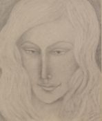 GOLDA ROSE (1921-2016) THREE PENCIL FEMALE FACE PORTRAITS ?Innocence? ?Mystique? Signed and dated