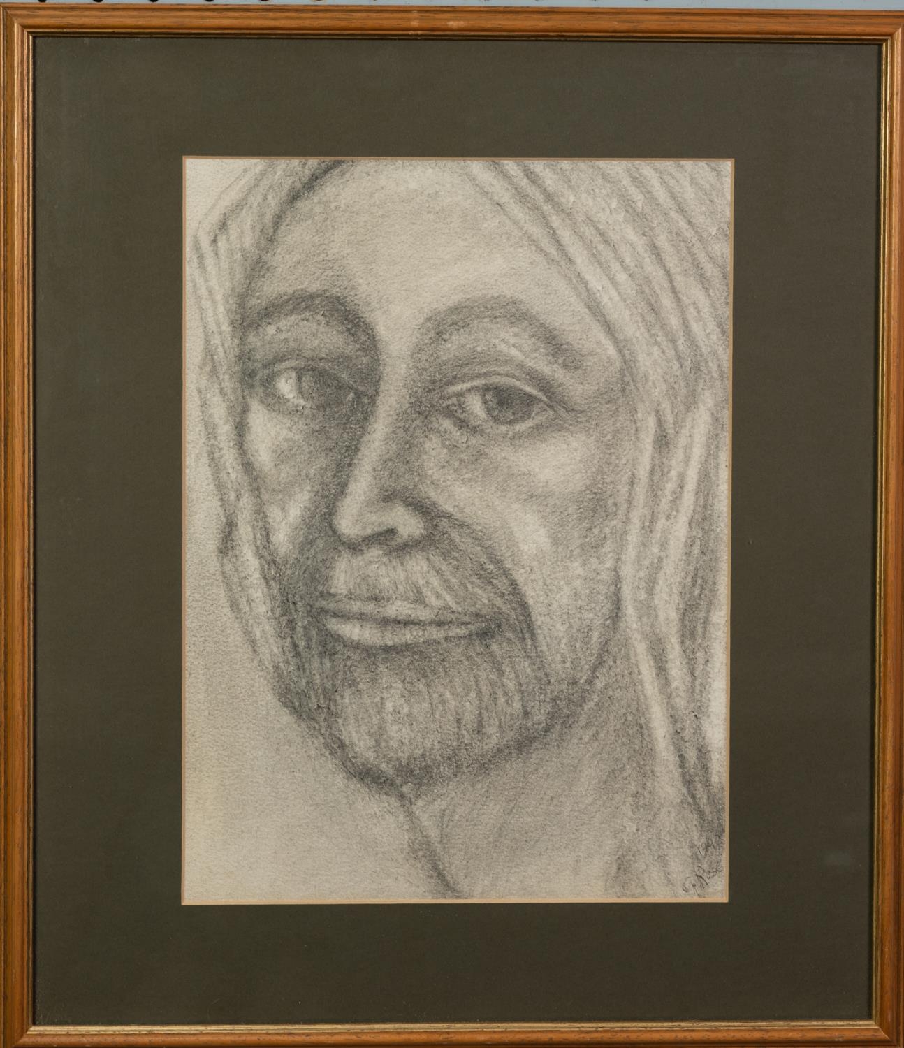 GOLDA ROSE (1921-2016) PENCIL DRAWING Face of a bearded man Signed and dated 1992 13 ¼? x 9 ¾? (33. - Image 2 of 2