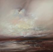 PHILIP RASKIN (b.1947) OIL ON CANVAS ?Windswept Sky II? Signed, titled to gallery label verso