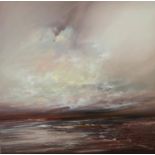 PHILIP RASKIN (b.1947) OIL ON CANVAS ?Windswept Sky II? Signed, titled to gallery label verso