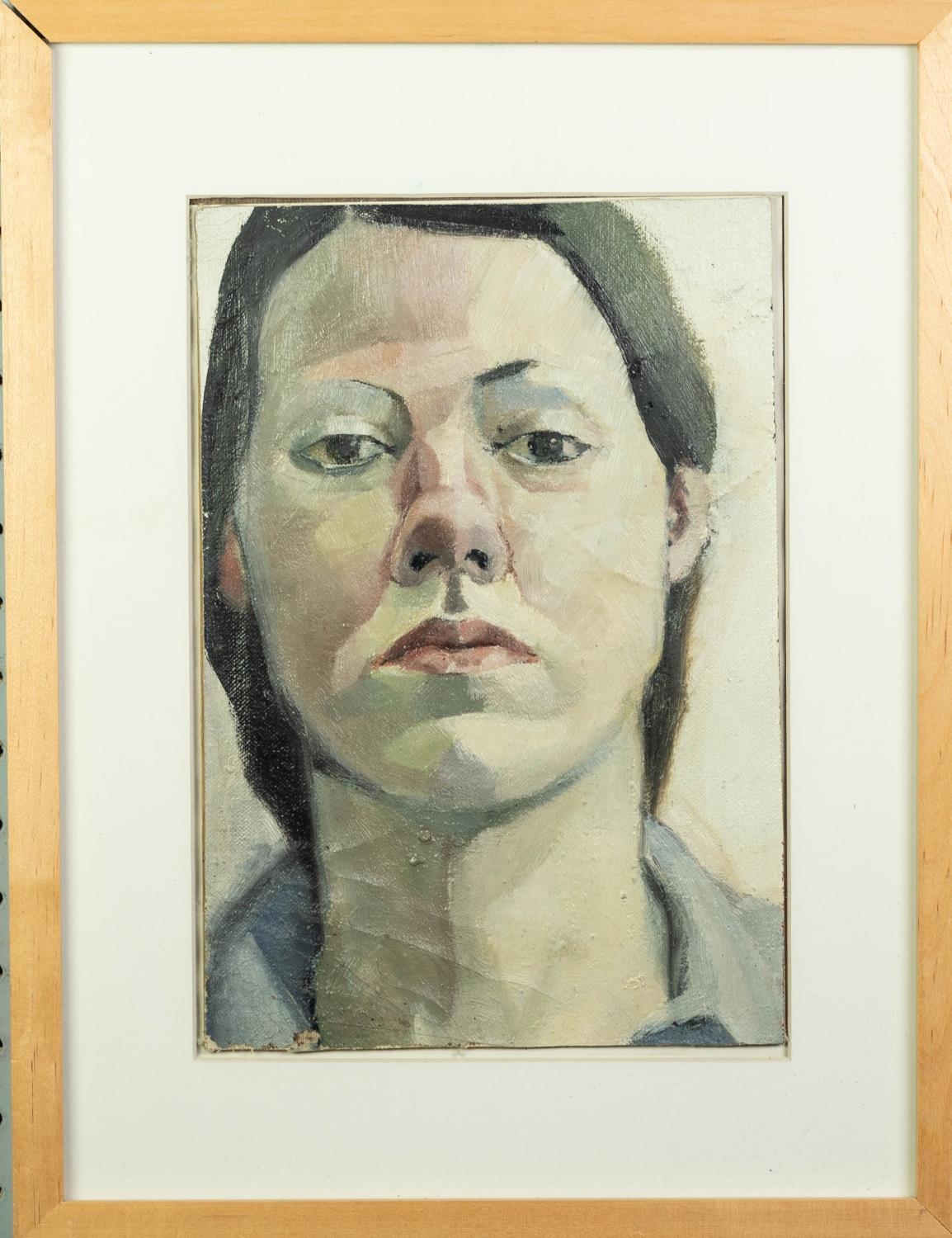 KATE DAVIES (1987-2021) OIL ON BOARD Self Portrait Unsigned 11? x 7 ½? (28cm x 19cm) - Image 2 of 2