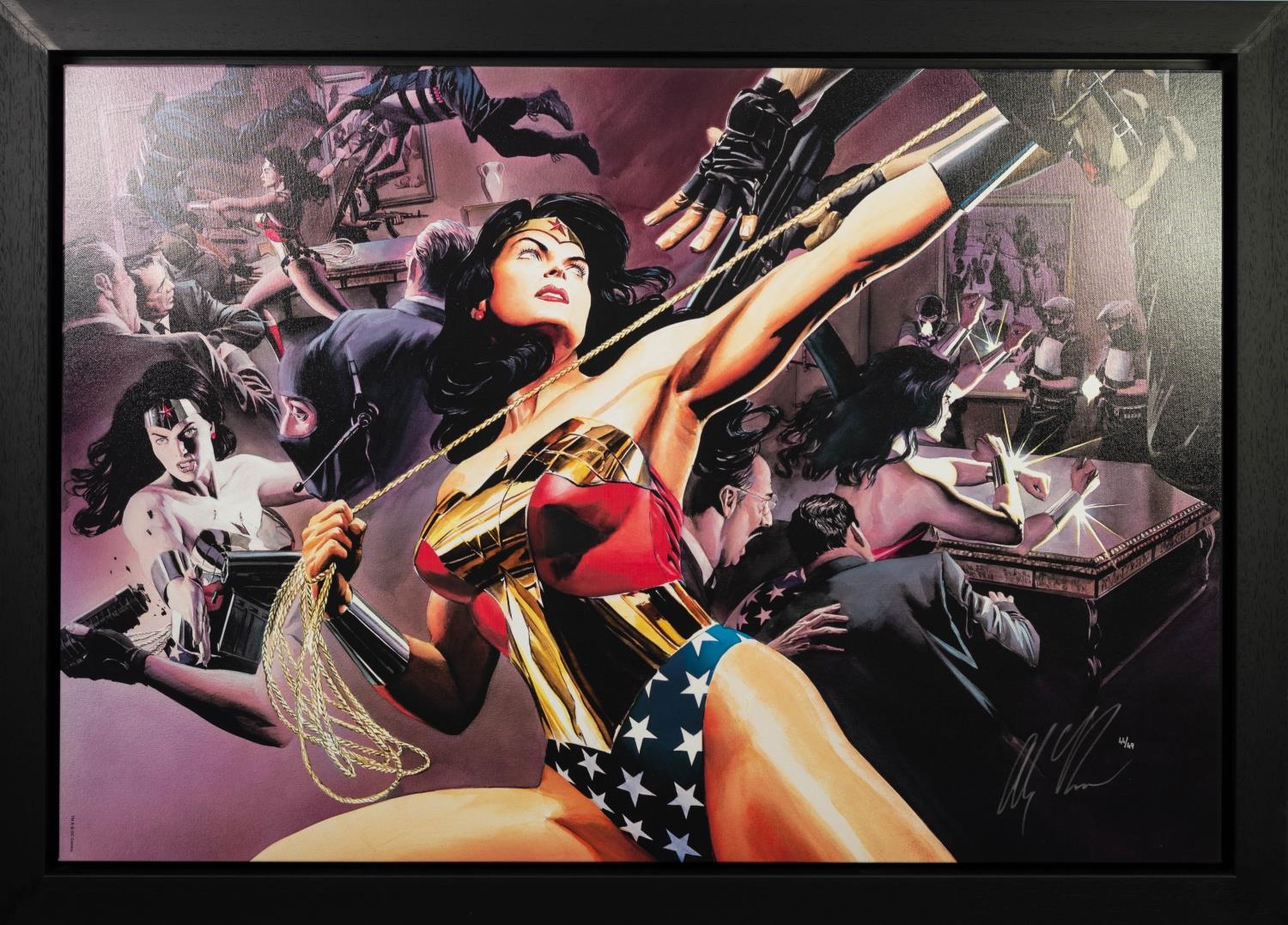 ALEX ROSS (b.1970) FOR DC COMICS ARTIST SIGNED LIMITED EDITION COLOUR PRINT ?Wonder Woman: - Image 2 of 2