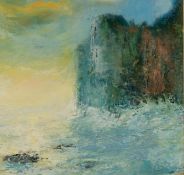 STEVE STRODE (MODERN) OIL ON BOARD ?Kennuack? Signed and titled verso 7 ½? x 7 ½? (19cm x 19cm) C/R-