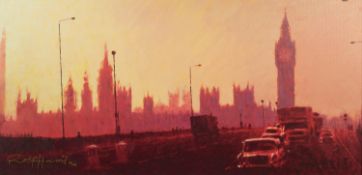 ROLF HARRIS (b.1930) ARTIST SIGNED LIMITED EDITION COLOUR PRINT ON CANVAS ?Fifties Rush Hour?, (67/