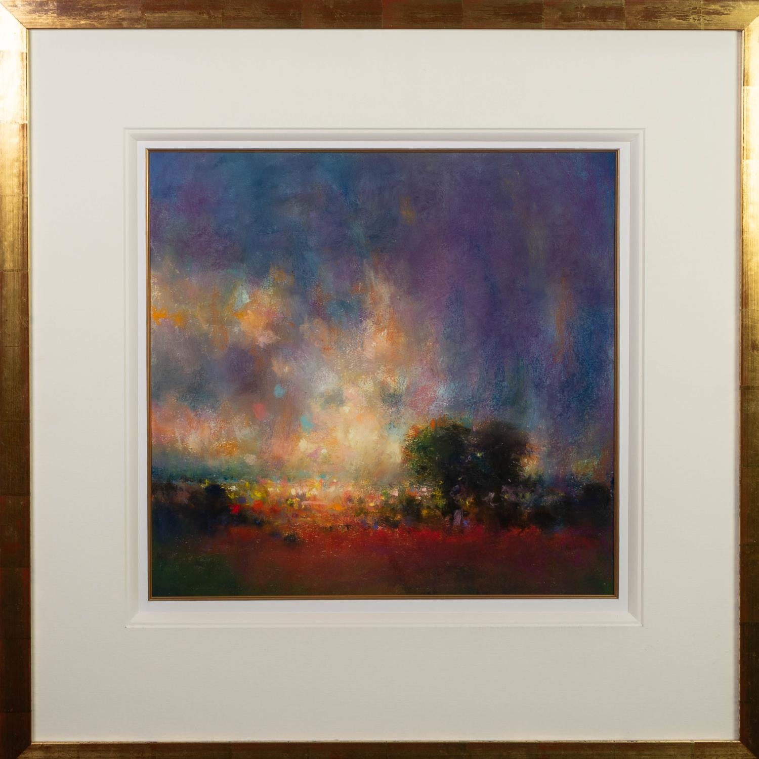 NORMAN SMITH (MODERN) PASTEL ?Passing Squall? Signed, titled verso 17? X 17? (43.2cm x 43.2cm) C/ - Image 2 of 2