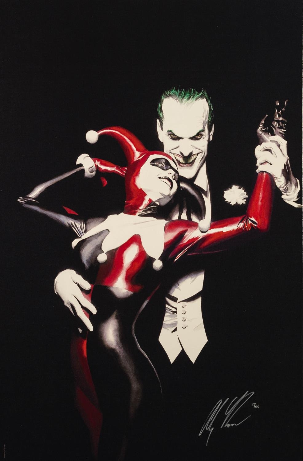 ALEX ROSS (b.1970) FOR DC COMICS ARTIST SIGNED LIMITED EDITION COLOUR PRINT ?Tango with Evil?, (