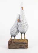 REBECCA LARDNER (b.1971) ARTIST PROOF LIMITED EDITION COLD CAST PORCELAIN SCULPTURE ?Home Birds?, (