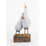 REBECCA LARDNER (b.1971) ARTIST PROOF LIMITED EDITION COLD CAST PORCELAIN SCULPTURE ?Home Birds?, (