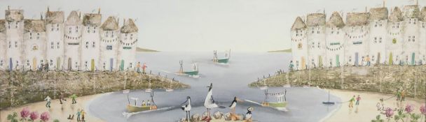 REBECCA LARDNER (b.1971) ARTIST SIGNED LIMITED EDITION COLOUR PRINT ?As We Set Sail?, (52/195), with