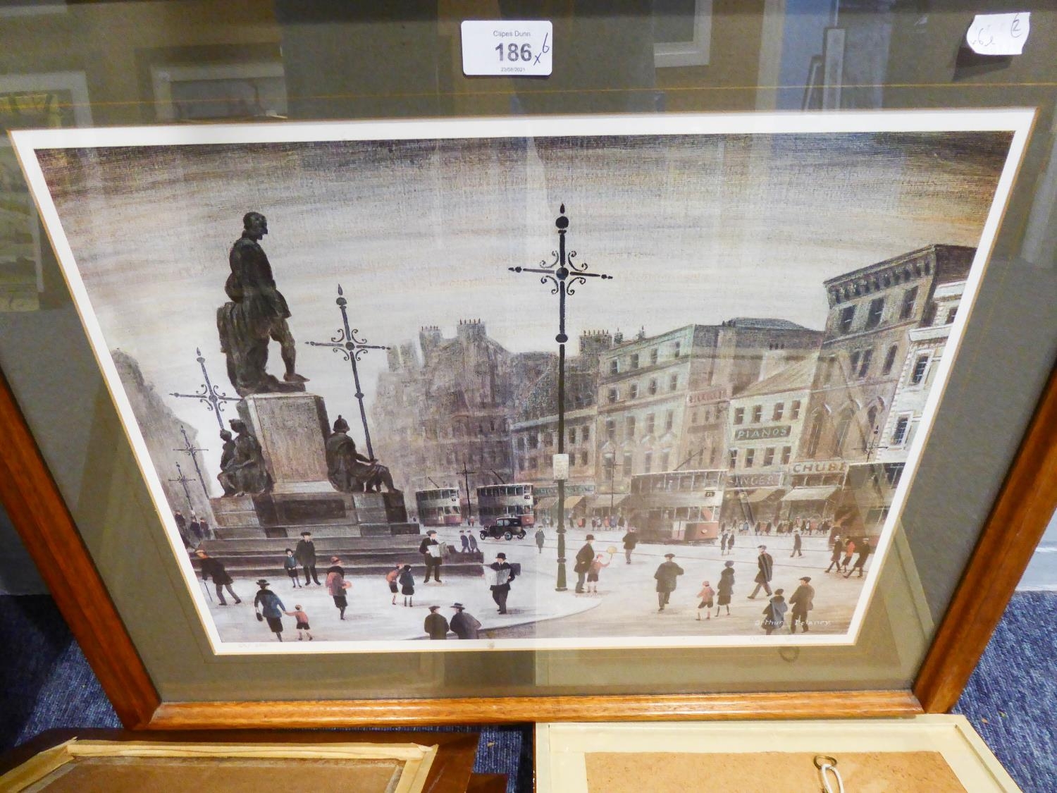 ARTHUR DELANEY ARTIST SIGNED LIMITED EDITION COLOUR PRINT Piccadilly Square, Manchester, (55/650) - Image 3 of 3