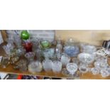 LARGE SELECTION OF MAINLY EARLY 20th CENTURY AND LATER MOULDED GLASS WARES, MOSTLY BOWLS AND