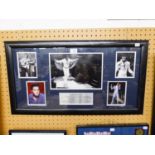 ELVIS PRESLEY FRAMED LIMITED EDITION MEMORABILIA IN THE FORM OF A GOLD PLATED RECORD 'RETURN TO