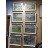 LIONEL EDWARDS AND OTHERS, SET OF 8 SMALL COLOUR PRINTS, HUNTING AND RURAL SCENES (WHITBREAD