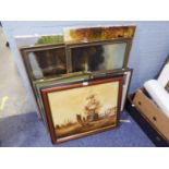 PETE BOWER OIL PAINTING ON BOARD British Naval battleships Signed 19 ½? x 21 ½? AND TWENTY TWO OTHER
