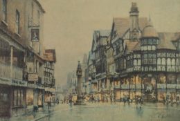 BOB RICHARDSON TWO ARTIST SIGNED LIMITED EDITION COLOUR PRINTS Albert Square, Manchester, (418/