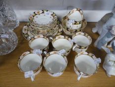 A 'VICTORIA' BONE CHINA TEA SERVICE FOR SIX PERSONS (21 PIECES)