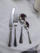 VERY LARGE QUANTITY OF CUTLERY TO INCLUDE BEADED EDGE CUTLERY - 128 SOUP SPOONS, 94 DINNER KNIVES,