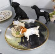BESWICK POTTERY MODEL OF A JACK RUSSEL, together with a SIMILAR ?CONNOISSEUR MODELS? GROUP, LEONARDO