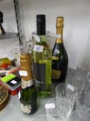 A BOTTLE OF 2009 VINTAGE CAVA, A BOTTLE OF EBONY CHARDONNAY AND A MINIATURE BOTTLE OF CAVA (3)