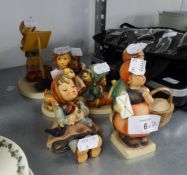 SEVEN HUMMEL PORCELAIN FIGURES (7)