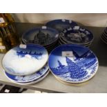 THIRTEEN BING & GRONDAHL, COPENHAGEN BLUE AND WHITE CHINA CHRISTMAS AND OTHER COMMEMORATIVE