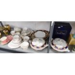 SEVENTEEN PIECE ART DECO WELLINGTON CHINA PART TEA SET, NOW SUITABLE FOR FOUR PERSONS, of conical