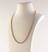 9ct GOLD MULTI-LINK CHAIN NECKLACE, 20in (50.8cm) long, 13gms