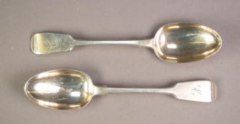 VICTORIAN PAIR OF FIDDLE PATTERN DESSERT SPOONS BY GEORGE W. ADAMS, initialled, 7? (17.8cm) long,