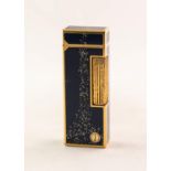 ALFRED DUNHILL LTD., 'ROLLAGAS' VINTAGE POCKET CIGARETTE LIGHTER, in gold plated and gold speckled
