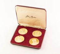 JOHN PINCHES (MEDALLISTS) LTD., 'THE CHURCHILL MEDALS', a set of four 24ct gold on sterling silver