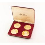 JOHN PINCHES (MEDALLISTS) LTD., 'THE CHURCHILL MEDALS', a set of four 24ct gold on sterling silver