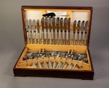 FIFTY NINE PIECE VINERS STUDIO PATTERN MATCHED CANTEEN OF STAINLESS STEEL CUTLERY FOR EIGHT PERSONS,