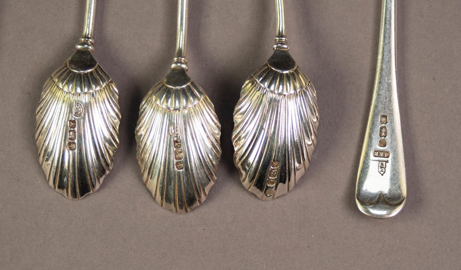 SET OF THREE VICTORIAN SILVER SOUVENIR TEASPOONS, two with crest tops and the other with a bust, - Image 3 of 3