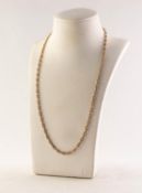 9ct GOLD CHAIN NECKLACE, with ring clasp, 18in (45.7cm) long, 7.5gms