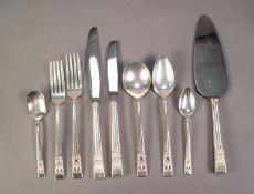 FORTY FOUR PIECE ONEIDA COMMUNITY PLATE PART TABLE SERVICE OF ELECTROPLATED CUTLERY, originally