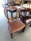 VICTORIAN MAHOGANY BALLOON BACK SINGLE CHAIR