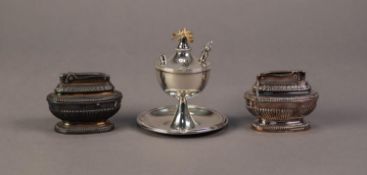 MAPPIN AND WEBB , 'PRINCES PLATE' URN SHAPED TABLE LIGHTER, with conical stem on saucer shaped base,