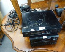 AN 'ONKYO' CD RECEIVER CR-435 VKD AND AN ALBA DIGITAL COMPACT DISC PLAYER, A SONY MICROPHONE, TWO