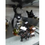 ?COUNTRY ARTISTS? RESIN MODEL OF A ?SCHNAUZER PUPPY?, SEATED AND ANOTHER IN A STANDING POSE, ON