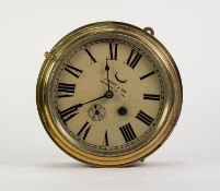 J. SCOTT & SON, NEWCASTLE UPON TYNE BRASS FRONTED SHIP?S PORT HOLE WALL CLOCK, of typical form