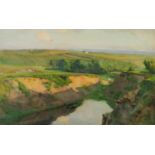 FRED BALSHAW (Late Nineteenth/early Twentieth Century)  WATERCOLOUR  A landscape with 'Quarlton Fold