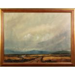 G.E. DUNNE (TWENTIETH/ TWENTY FIRST CENTURY) PAIR OF OIL PAINTINGS ON CANVAS Landscapes with hills