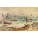 ALEXANDER BALLINGALL (1870 - 1910) WATERCOLOUR DRAWING St Michael's Mount, Cornwall Signed and dated