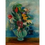 RUDOLF LEVY (1875 - 1944) OIL PAINTING ON CANVAS Still life - vase of flowers Signed lower right