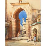 CYRIL HARDY (NOEL HARRY LEAVER) (1889-1951)  WATERCOLOUR DRAWING 'An Algerian Gateway' signed