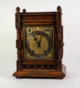 LATE NINETEENTH CENTURY GERMAN OAK LARGE PRESENTATION MANTLE CLOCK BY WINTERHALDER & HOFMEIER, the