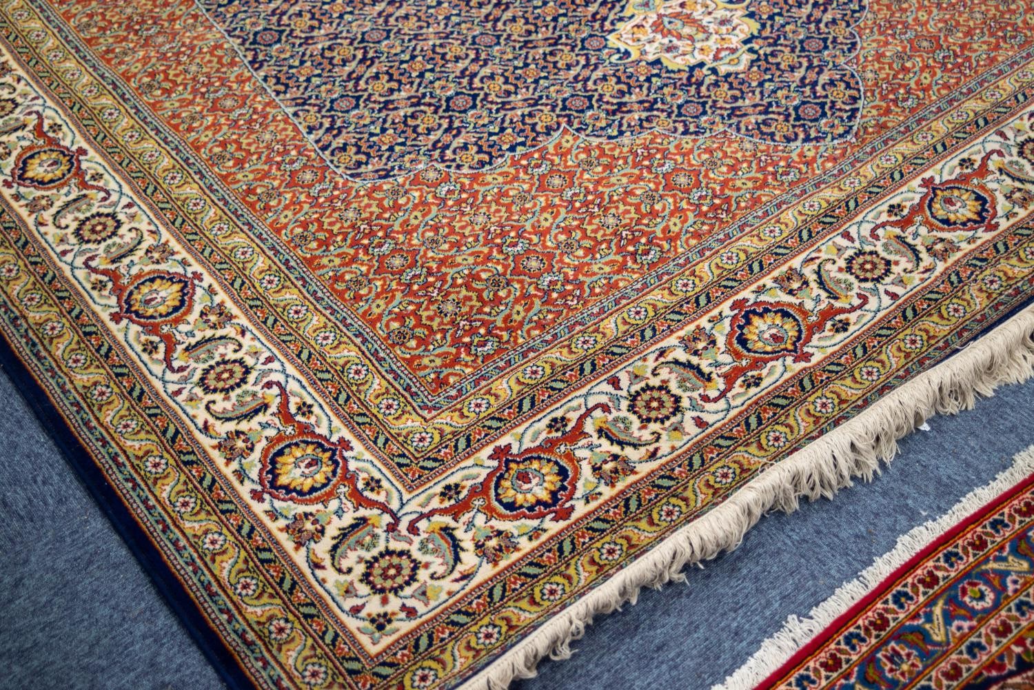 WILTON CARPET of Persian 'Sarab' intricate design, having large centre medallion with pendants in - Image 2 of 3